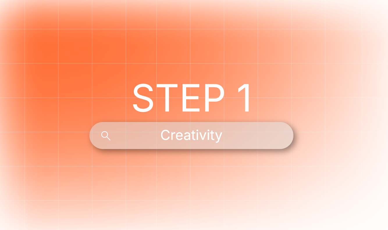 Illustration of step 1 in custom medical devices, showcasing creativity