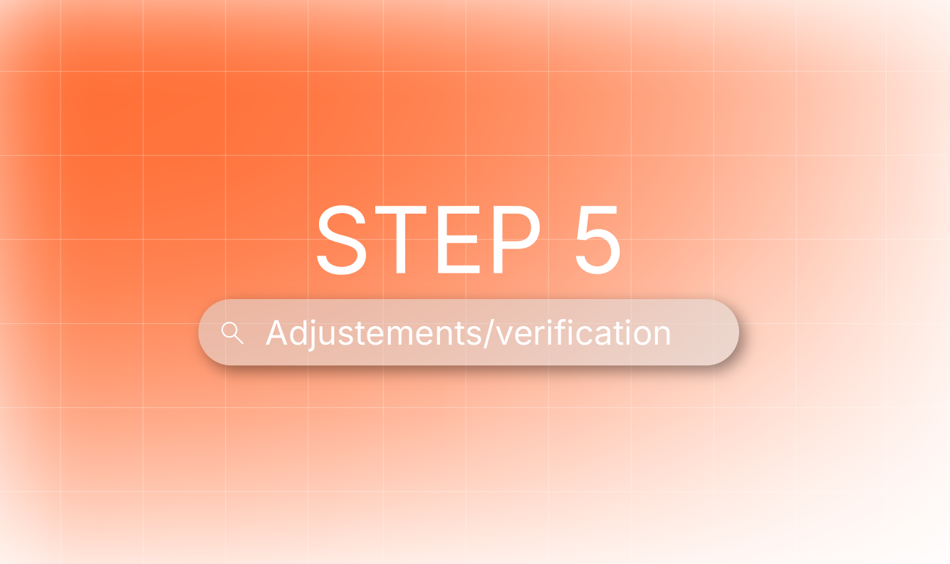 Illustration of step 5 in custom medical devices, showcasing adjustments and verification