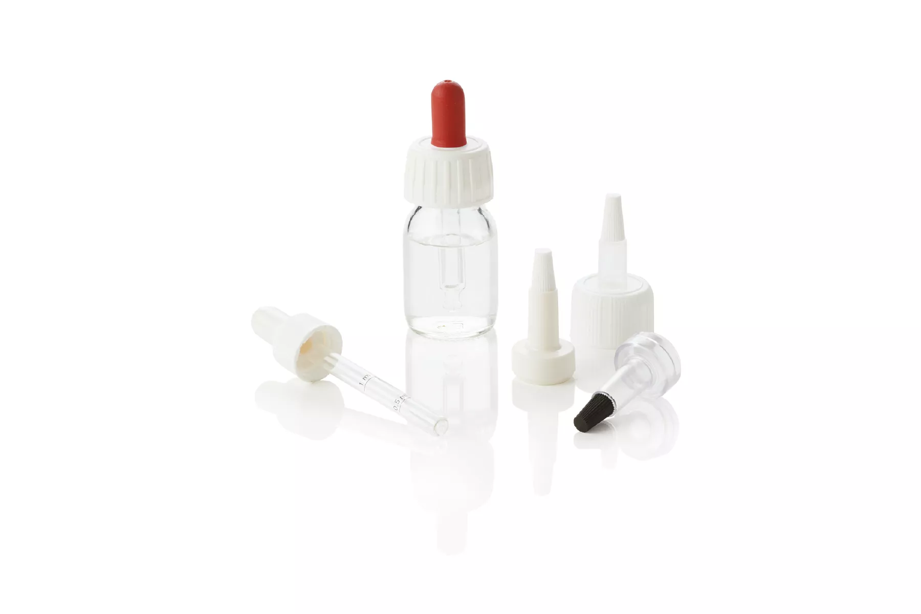 Compte-gouttes à deux et trois pièces pour applications ophtalmiques et auriculaires dans le domaine de la santé animale et humaine