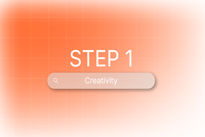Illustration of step 1 in custom medical devices, showcasing creativity