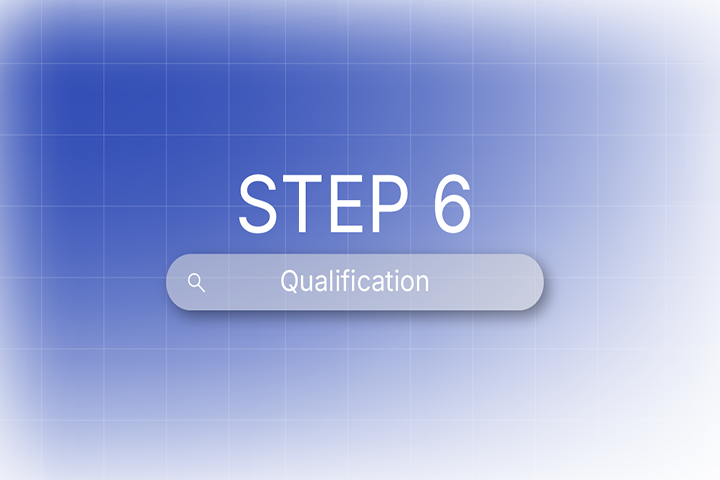 Illustration of step 6 in custom medical devices, showcasing qualification process