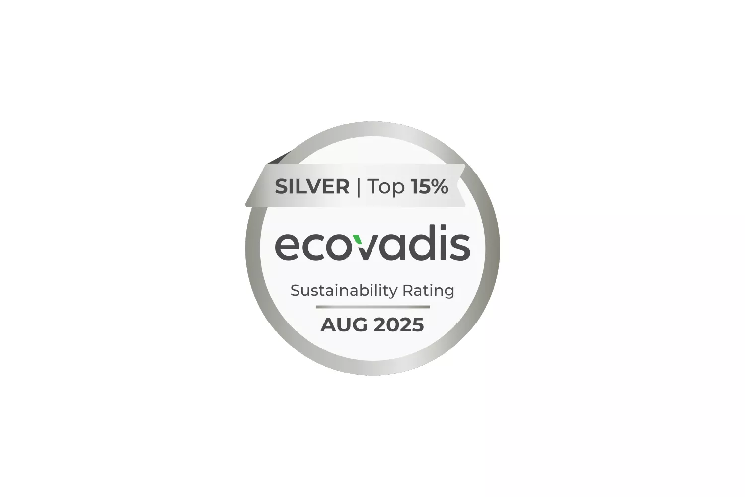 Ecovadis Silver 2025 certification for medium-sized companies